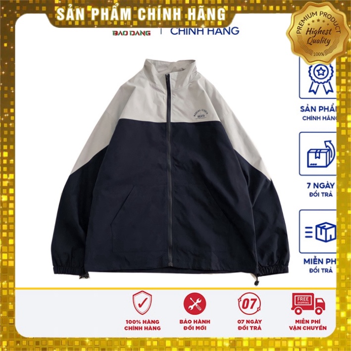 Áo khoác nam unisex cổ đứng vải sợi dù 2 lớp phối màu kết hợp độc đáo hình họa chữ MDFS đi mưa,cản gió,chống nắng BẢO ĐĂ