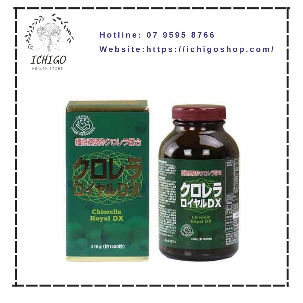 Tảo lục hoàng gia Chlorella Royal DX Nhật Bản 1550 viên
