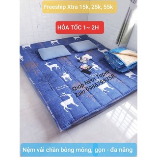 Tấm Trải Đệm Topper, Nệm Trải Giường, Trải Sàn Siêu Mỏng Tiện Dùng Cho Cả 4 Mùa Chiếu Trải Đa Năng