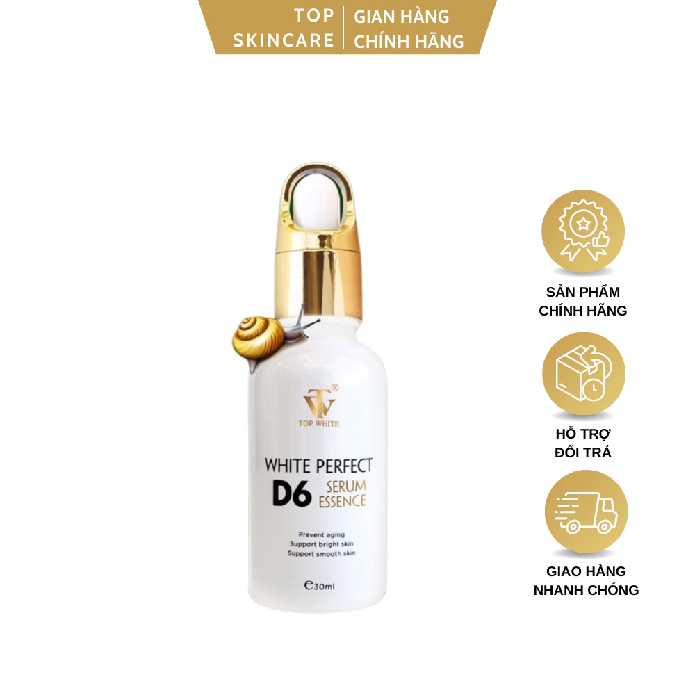 Top White D6 Serum Essence Trẻ Hoá Da, Chống Lão Hoá, Giúp Làn Da Căng Bóng Trắng Hồng Không Tỳ Vết
