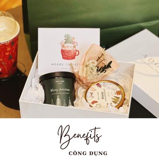 Set quà tặng giáng sinh ADORA CANDLE | sáp thơm - nến thơm trang trí hoa khô