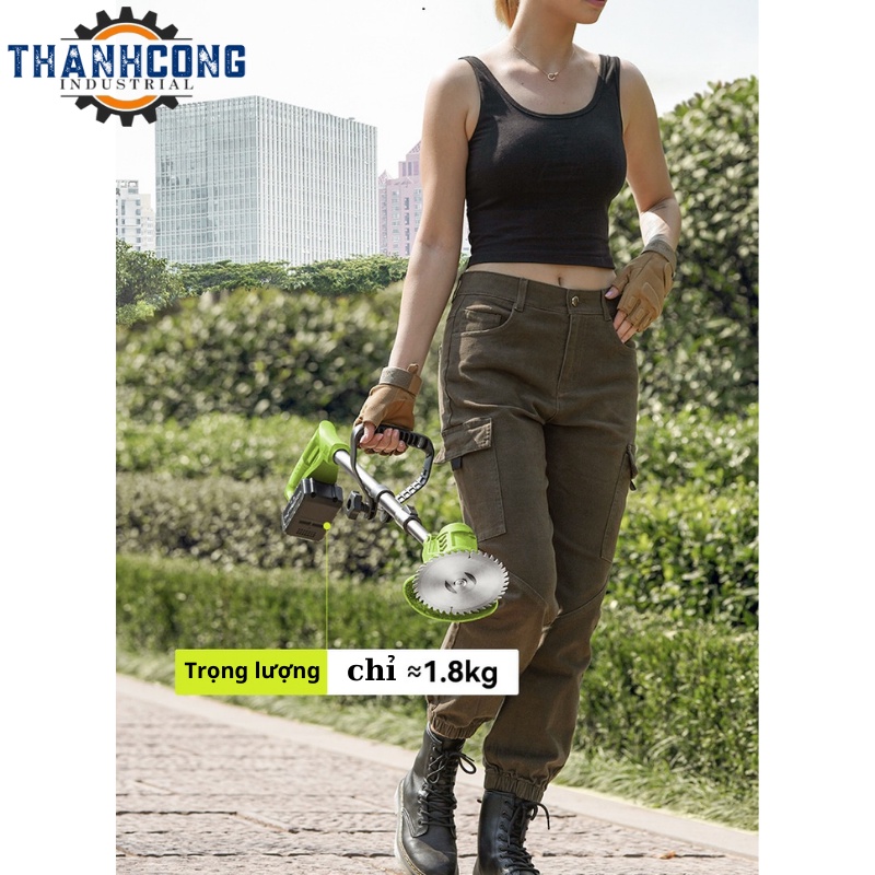 Máy cắt cỏ cầm tay dùng pin mini , máy phát cỏ chạy pin yamaha, tặng bộ 8 lưỡi cắt kèm  cước cắt cỏ . bộ 2 pin0