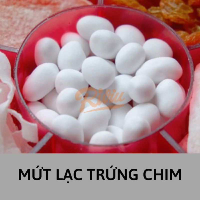 Mứt lạc trứng chim hộp 500gam.