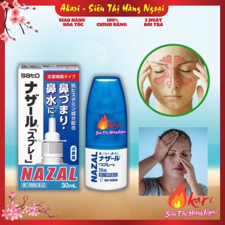 Xịt mũi, xịt xoang Nazal 30ml chống ngạt mũi, sổ mũi, viêm xoang nội địa Nhật Bản
