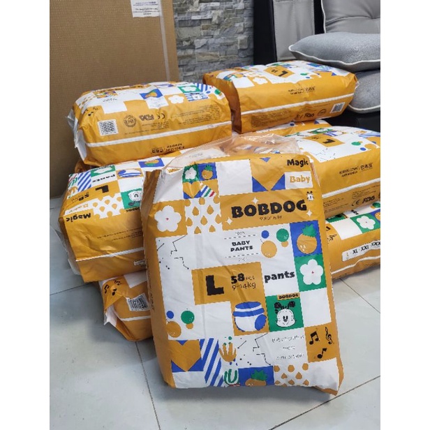 Tã quần bobdog L58/XL54/XXL50/XXXL46 hộp mù bí ẩn siêu mềm mỏng, thoáng khí