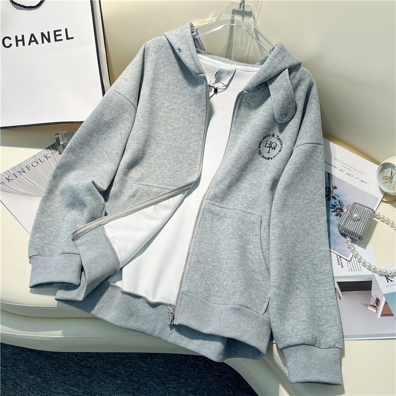 Áo Hoodies Tay Dài Hoạ Tiết Thêu Thời Trang Mùa Thu Cho Phái Nữ
