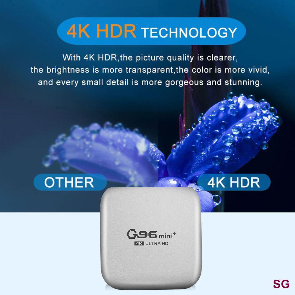 Đầu TV Box Q96 Mini Plus4K H.265 2.4G WIFI S905L 8 + 128GB ChấT LượNg Cao KèM Phụ KiệN