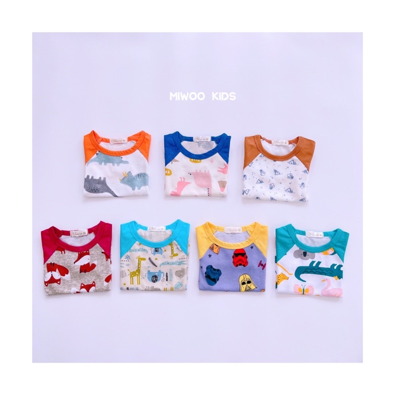 Bộ cộc cotton bozip cho bé ❤️freeship ❤️ đồ bộ bé trai bé gái dễ thương