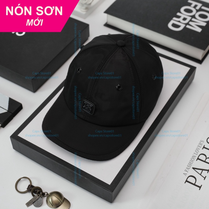 Mũ Lưỡi Trai Nón Sơn Logo Vuông Đen Viền Đen Chính Hãng Hàng Chuẩn Tem 7 Màu Cao Cấp Mới / Nón Kết Sơn