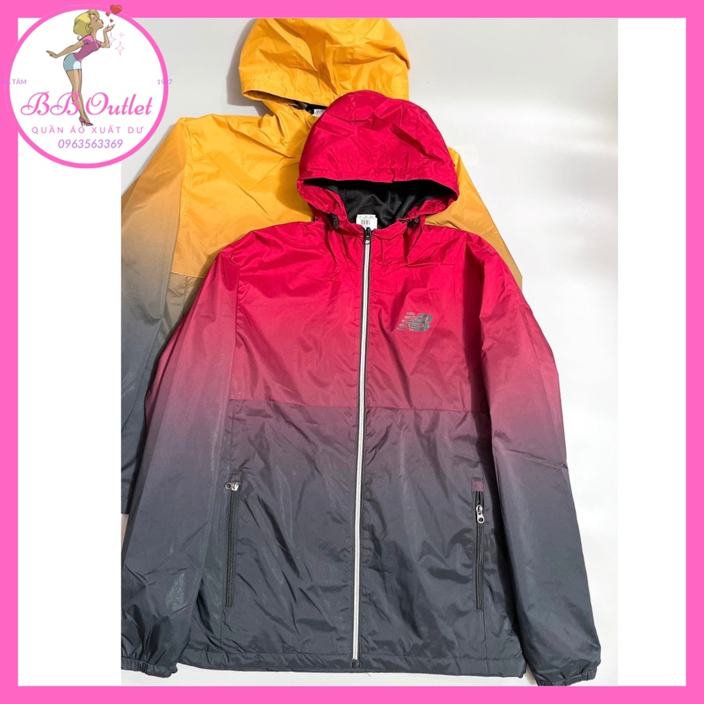 Áo khoác gió cho nam màu ombre - đỏ và vàng
