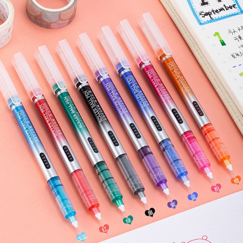 Bút Mực Gel 8 Màu Nhanh Khô Kiểu Dáng Dễ Thương Tiện Dụng