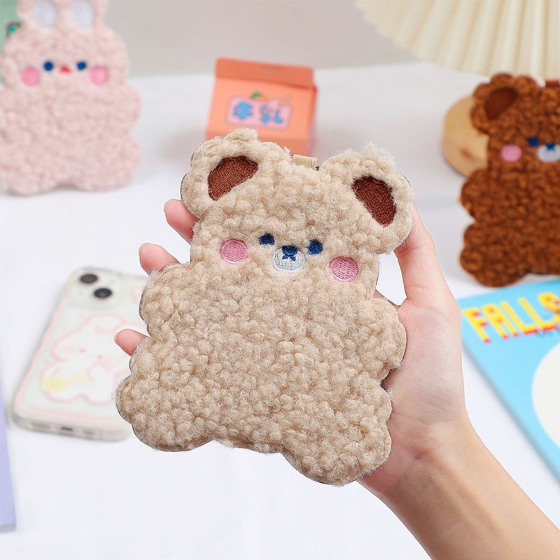 Youyo Bao Đựng Thẻ Ảnh Thẻ Xe Bus Hình Gấu Dễ Thương Có Dây Đeo Cổ Tay Cho Nữ