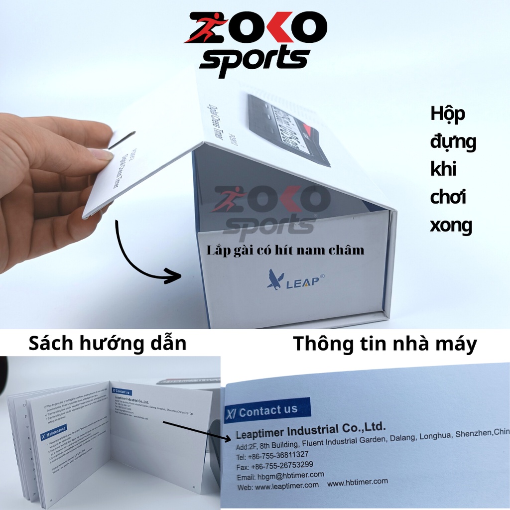 Đồng hồ thi đấu cờ vua , cờ tướng chính hãng LEAP PQ9912 , bấm giây đếm ngược thời gian thi đấu - ZOKO SPORT