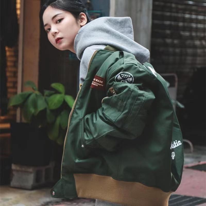 O26R HUMAN MADE BOMBER JACKET 22SS Tiger printed flight JACKET men's and women's autumn and winter JACKET