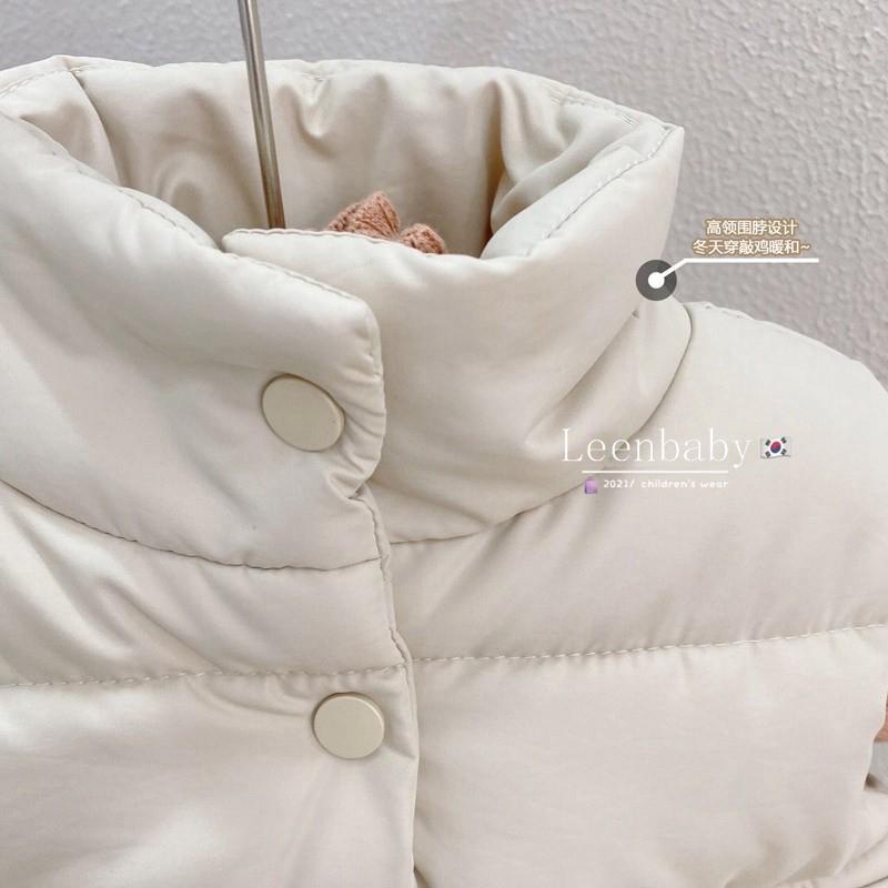 Áo Khoác Phao Cotton Dày Không Tay Phong Cách Nhật Hàn Thời Trang Thu Đông Cho Bé Gái 0-1 - 5 Tuổi