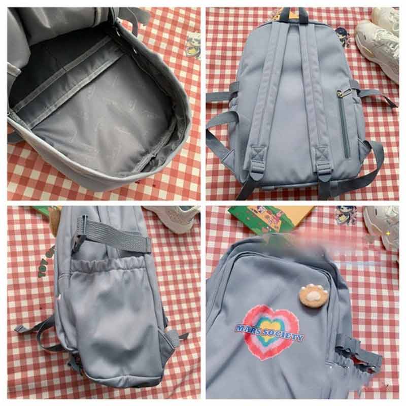 Ba Lô Đi Học Mềm Mại Kiểu Nhật Bản Đơn Giản Dễ Thương Cho Nữ