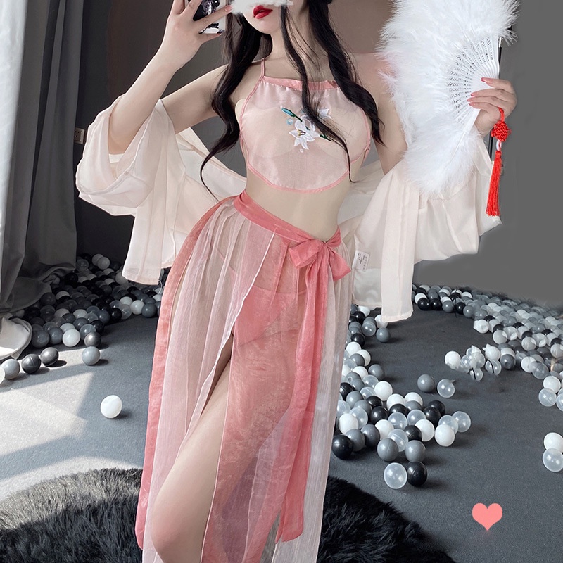 Đồ ngủ sexy phong cách Hanfu gợi cảm cao cấp trang phục cổ trang voan xuyên thấu quyến rũ / chụp ảnh cosplay BIKI N789 | BigBuy360 - bigbuy360.vn