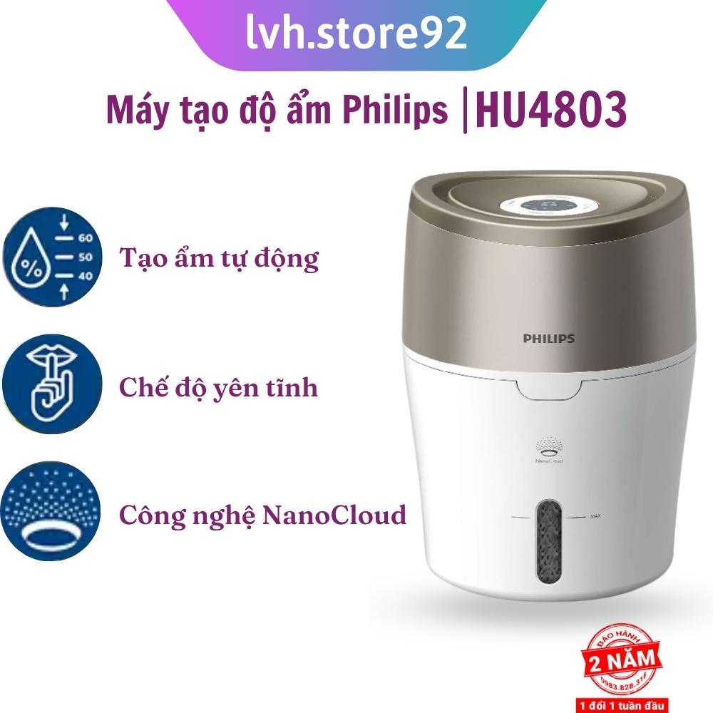 Máy hút ẩm, tạo độ ẩm không khí Philips HU4803 /00 - Cảm biến tự động điều chỉnh để giữ độ ẩm ở mức bạn muốn – BH 2 năm
