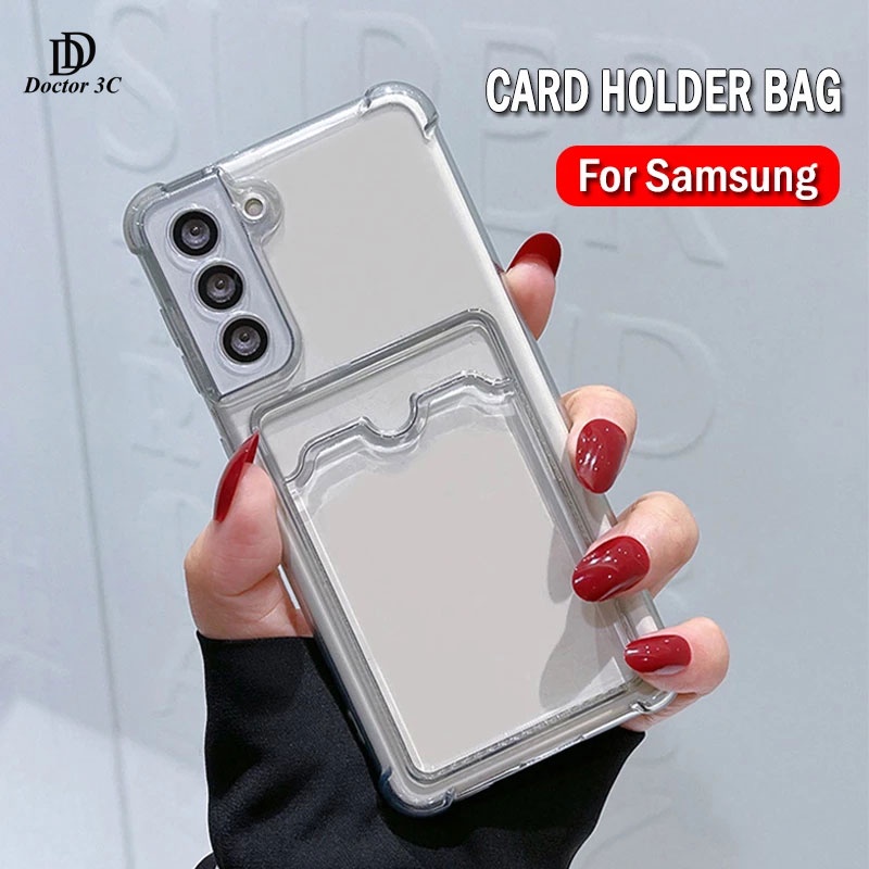 Ốp lưng trong suốt chống sốc lưng túi ví ngăn khe đựng cài thẻ atm ảnh Cho Samsung Galaxy A50 A50s A30s A10s A21s A51 M32 M12 M02s M01s 4G 5G 2022
