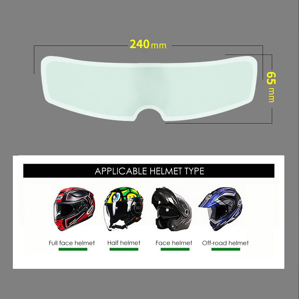 Tấm Phim Phủ Nano Chống Sương Mù Chống Mưa Dành Cho Mũ Bảo Hiểm Xe Máy