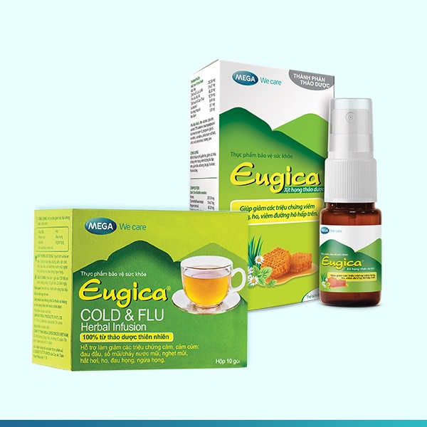 Combo Xịt họng thảo dược và Trà thảo dược Eugica