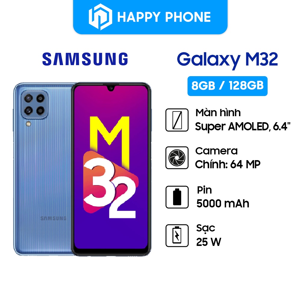 Điện Thoại Samsung Galaxy M32 (8GB/128GB) - Hàng Chính Hãng, Mới 100%, Nguyên seal