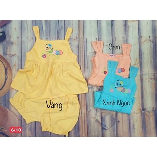 Bộ lanh/tole/tone 2 dây nhiều màu bé gái như ảnh
