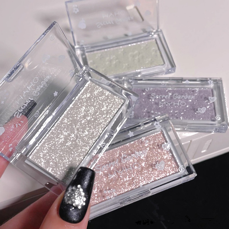 Bảng Phấn Mắt Bắt Sáng Màu Lì Ánh Kim Không Thấm Nước Kết Cấu Khoai Tây Nghiền