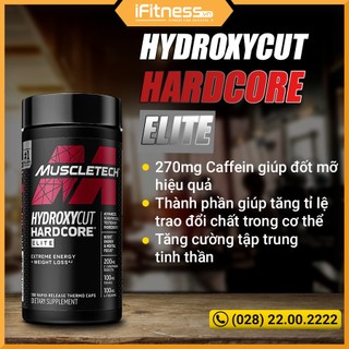Viên uống đốt mỡ giảm cân Hydroxycut Hardcore Elite 110 viên
