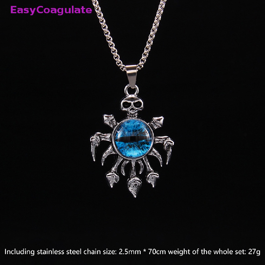 Eas Vòng cổ Bằng Thép Không Gỉ Mặt Hình Đầu Lâu Phép Thuật Phong Cách Hip Hop Retro Cho Nam Và Nữ