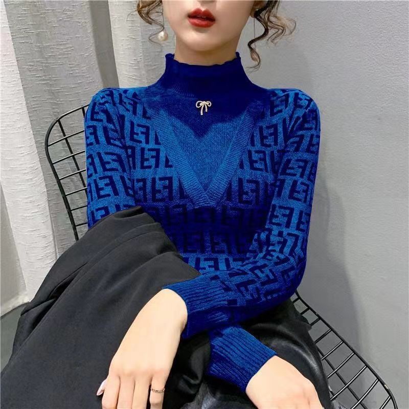 Áo Ren Cổ Lọ Tay Dài Thời Trang Mùa Thu Dành Cho Nữ