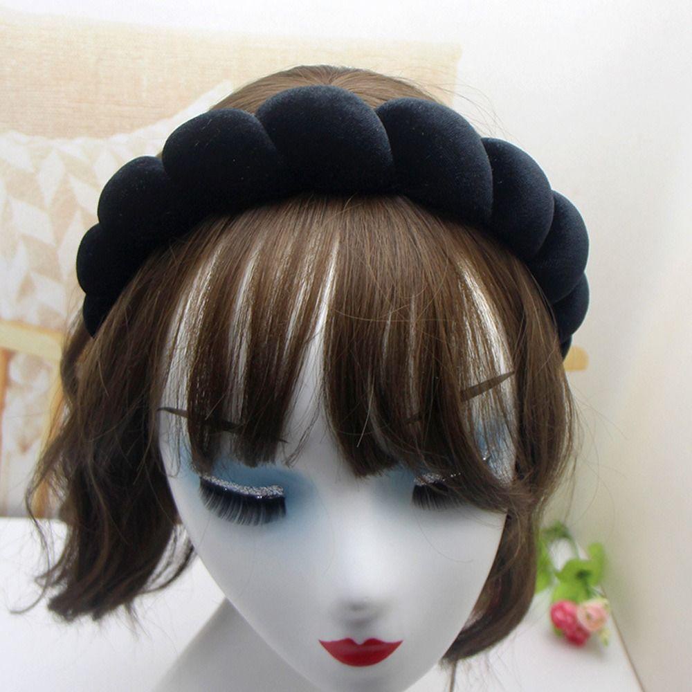 1 Băng Đô Cài Tóc Bằng Xốp Màu Sắc Trơn Thời Trang Cho Spa