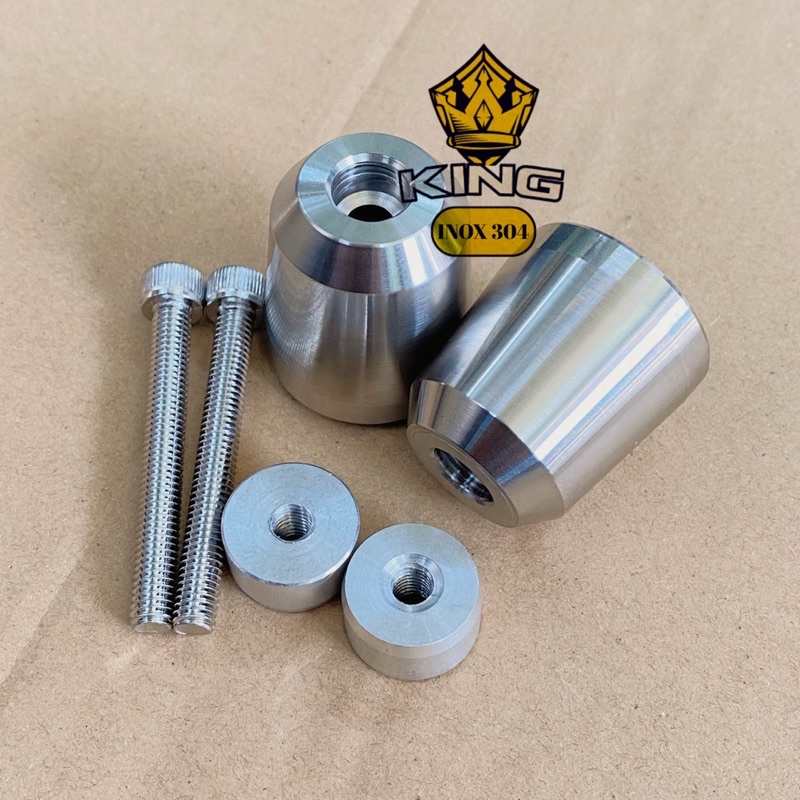 Gù tay lái Gù nguyên khối nặng 350gr inox 304  gắn cho tất cả các dòng xe