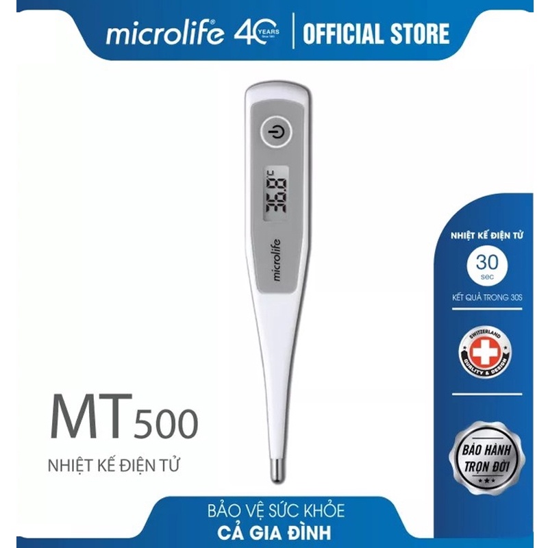 Nhiệt Kế Điện Tử MICROLIFE MT500 Cho Kết Quả Nhanh Chóng Chỉ Trong 30 Giây