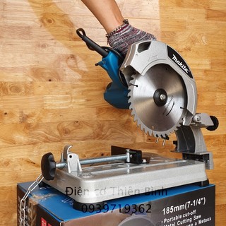 Máy cắt sắt gỗ nhôm đa năng bàn trượt mkt 1200w 185mm tặng đá cắt