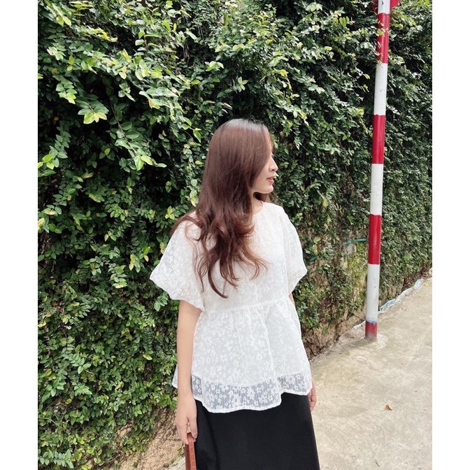 Áo babydoll tơ hoa Daisy top Ma vie