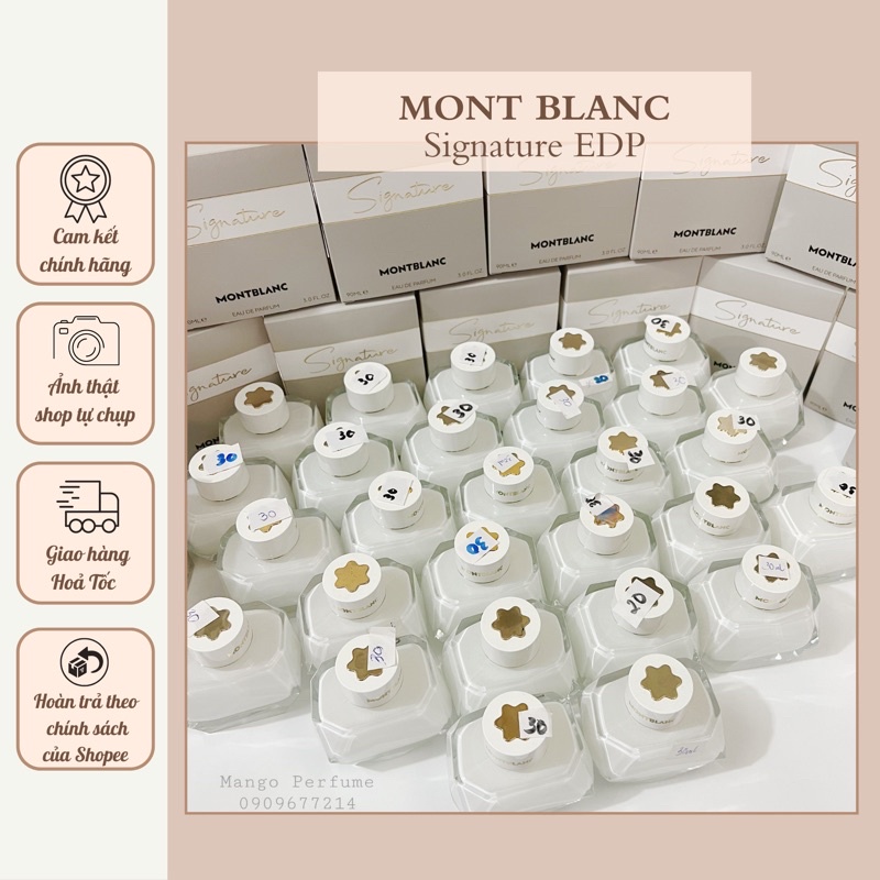 Gốc nước hoa Nữ Mont Blanc Signature 20ml-30ml EDP đủ box