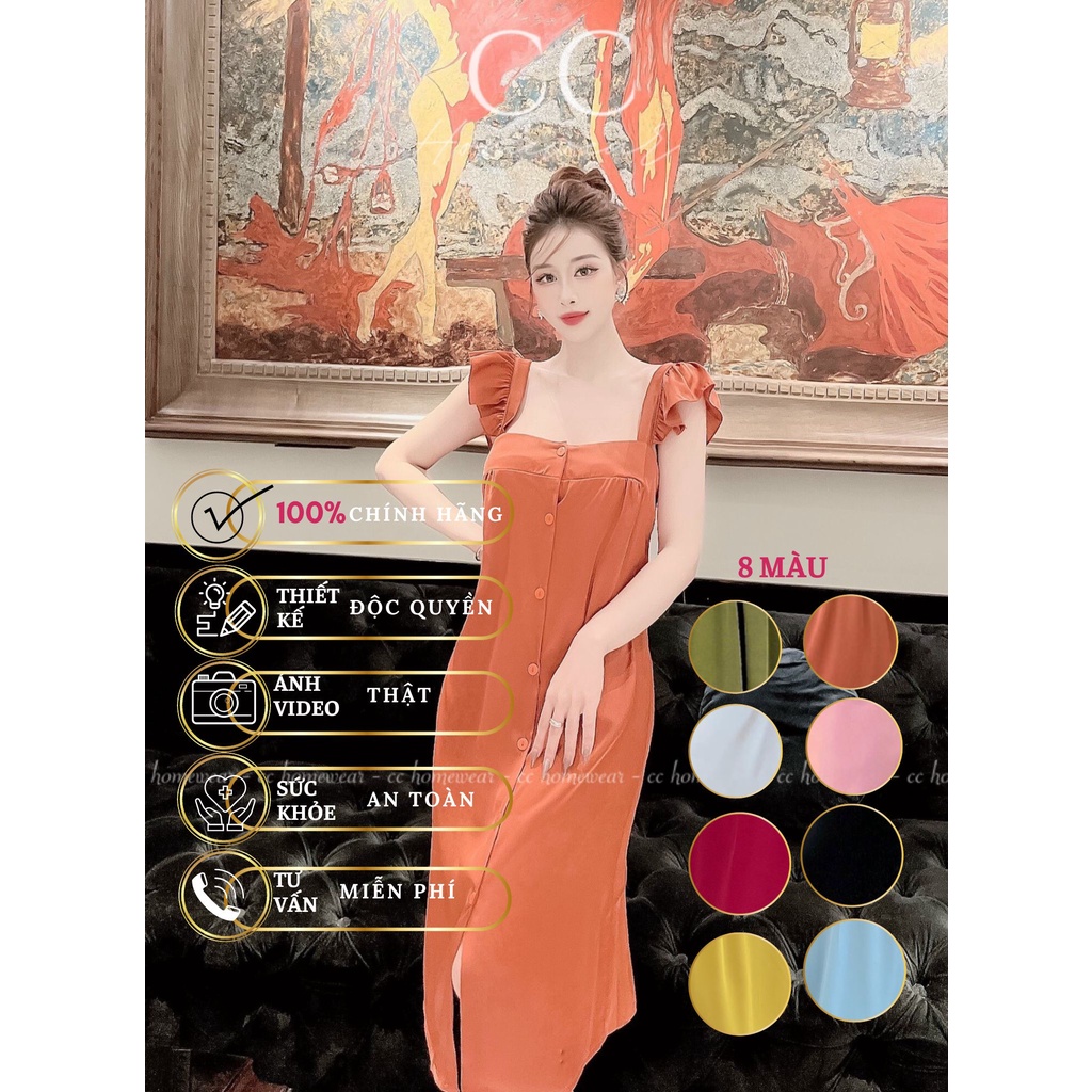 Đầm ngủ lụa cánh tiên cao cấp C03 thương hiệu CC HOMEWEAR