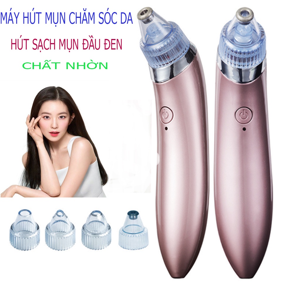 Máy hút mụn đầu đen cực mạnh công nghệ Nhật Bản kèm cáp sạc, Máy hút mụn mini cầm tay nhiều cấp độ