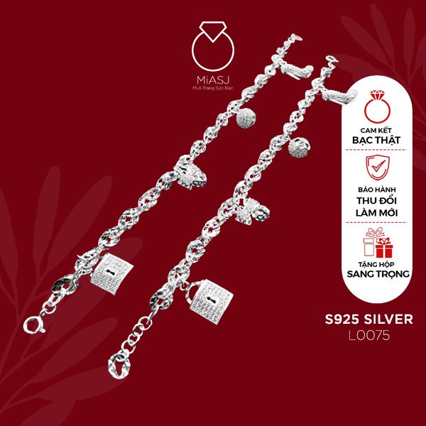 Lắc tay nữ bạc Ý S925 MiASJ dây xoắn kèm phụ kiện charm cao cấp sang trọng nhiều kiểu