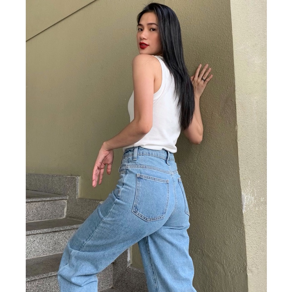 Quần Jeans Ống Rộng Nữ - Loose Jeans Màu Blue, Dark Blue  - Hashtagem (LSJ.2, LSJ.3)