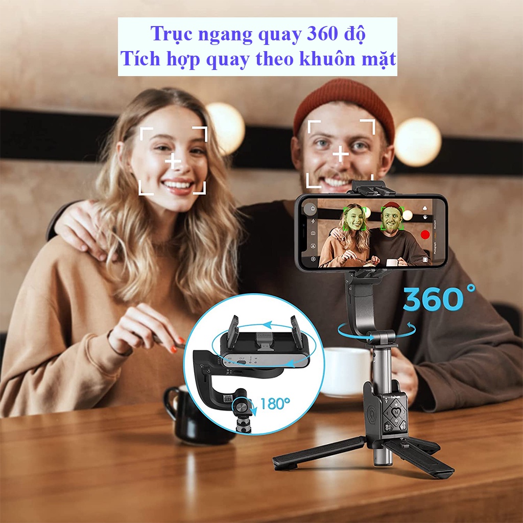 Gimbal chống rung điện thoại HOHEM iSteady Q - quay phim chụp ảnh chuyên nghiệp, Tay cầm chống rung Gymbal chính hãng