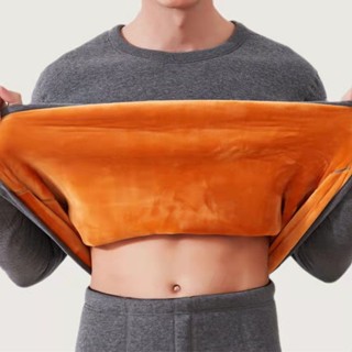 Bộ Quần Áo Lót Lông Cừu Dày Dặn Giữ Nhiệt Thời Trang Thu Đông Cho Nam Giới Trung Niên