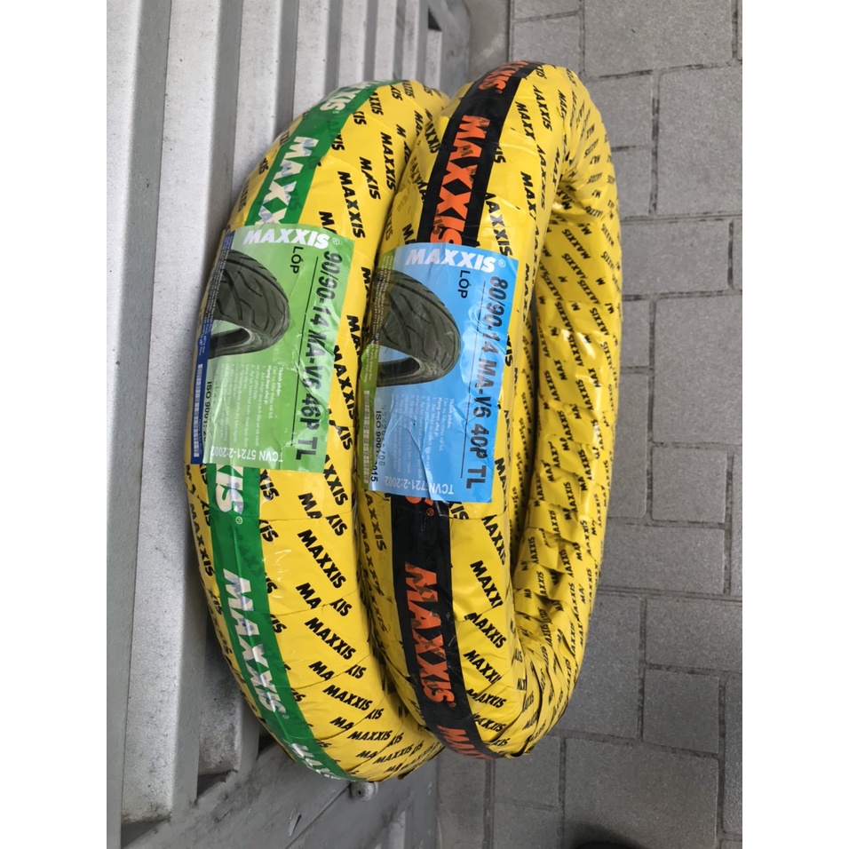 VỎ LỐP CHÍNH HÃNG KHÔNG RUỘT MAXXIS 6002 80+90/90-14 VARIO CLICK AIR BLADE VISION LUVIAS MIO...
