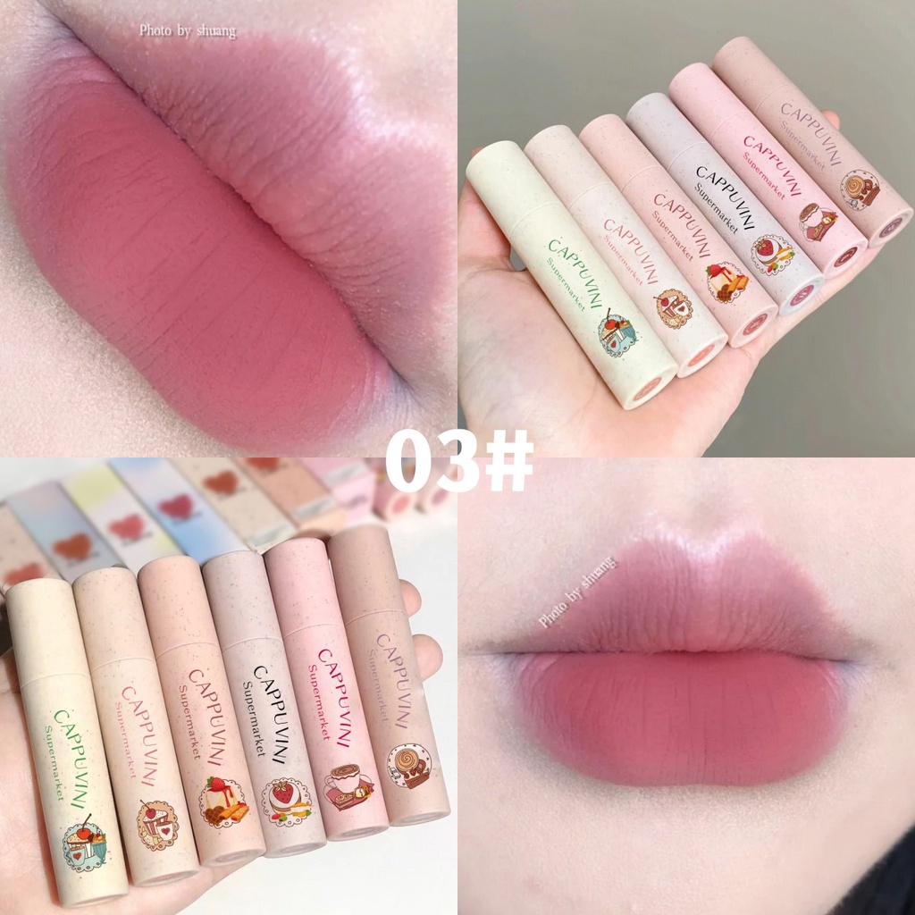 Son Môi CAPPUVINI Mềm Mịn Như Nhung Chống Nước Lâu Trôi Dưỡng ẩm