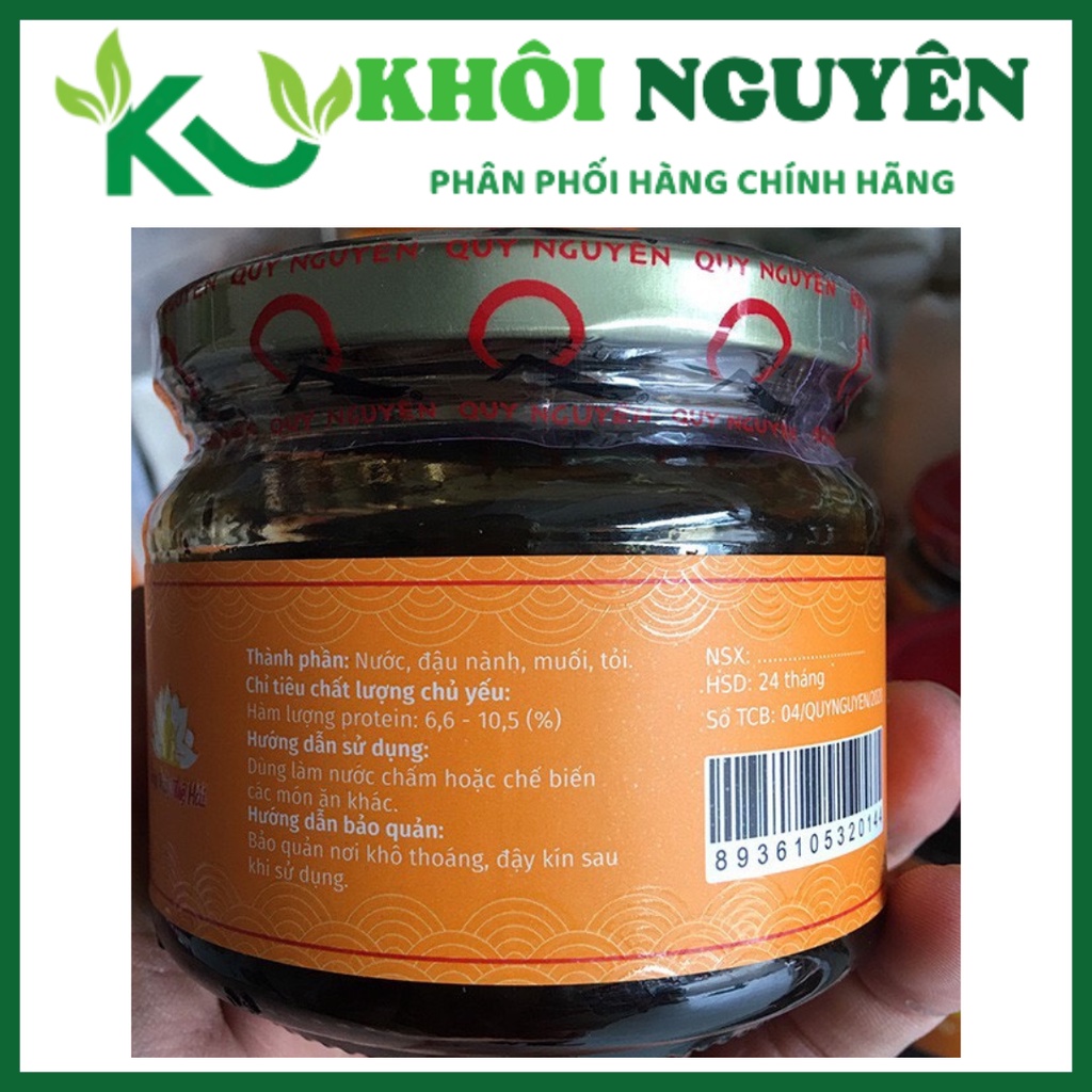 Nước tương tamari tỏi Quy Nguyên thầy Tuệ Hải hũ 320g - chùa Long Hương