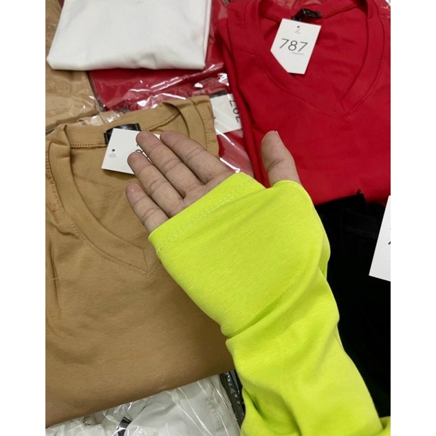 Áo Thun Gân Cổ Tim Dài Tay Chất Borip Xịn CC081