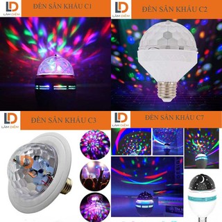 Bóng đèn led sân khấu cầu xoay nhiều màu đuôi e27