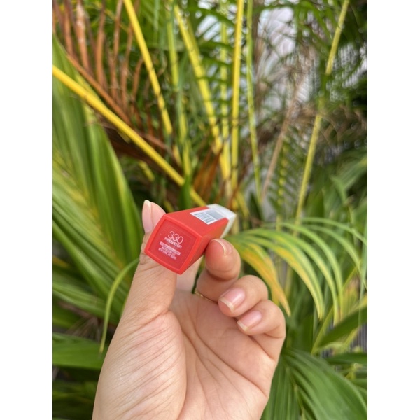 Son kem lì maybelline super stay matte ink lipstick  330 innovator. cam đỏ tươi 5ml