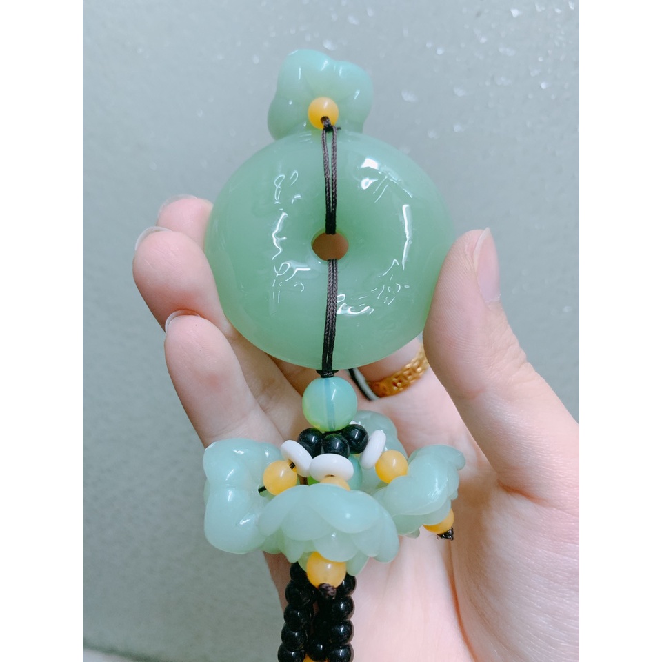 Dây Treo Xe Ô Tô Ngọc Bội May Mắn